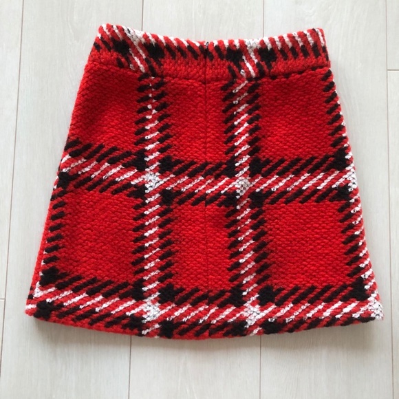 Orange Plaid Skirt - Picture 3 of 9